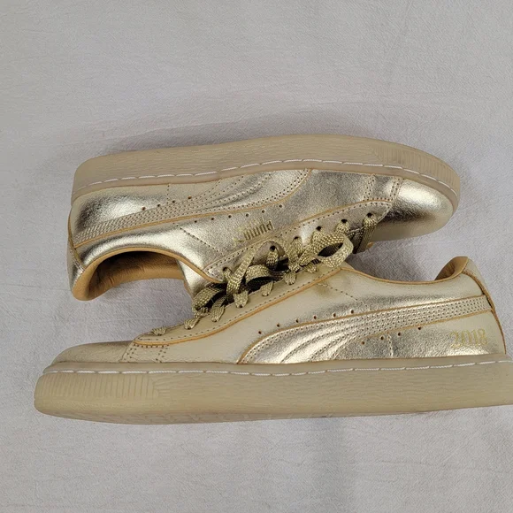PUMA 50th Anniversary Golden Suede Metallic Leather Sneaker 1968 Women's Size 6 - Picture 9 of 14